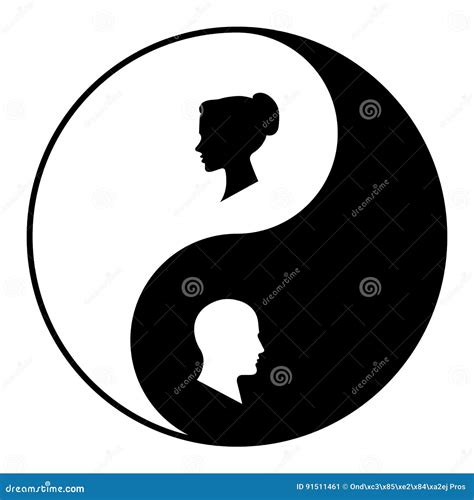 yin  male  female symbol cartoon vector cartoondealercom