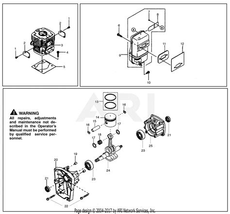 poulan bp poulan pro  pack blower parts diagram  engine