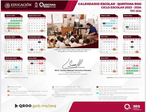 calendario escolar    educacion basica en quintana roo