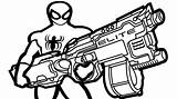 Nerf Spider Spiderman Ausmalbilder Kolorowanki Colorare Armi Pistola Coloringpagesfortoddlers Blaster Pobierz Kolorowanka Dla Druku Sniper Lanciafiamme Fortnite sketch template