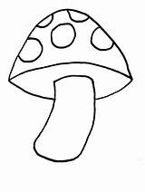 Coloring Mushroom Pages Autumn Print Kids Easily sketch template