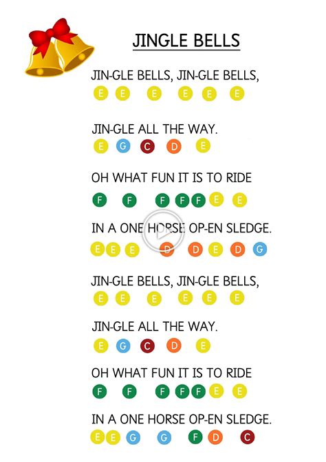 jingle bells easy piano  sheet  toddlers   teach young children  play