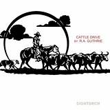 Cattle Drive Clipart Silhouette Clip Vector Signtorch Cut Turning Western Horse Paths Into Cow Clipground Metal Melissa Burke Silhouettes sketch template