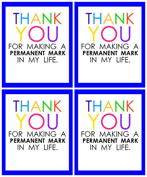teacher appreciation marker gift tag  printable
