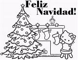 Navidad Coloring Feliz Pages Christmas Spanish Merry Completed Lyrics Bottom Heart sketch template
