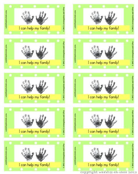 kids printable reward punch cards punch cards printable place