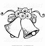 Bells Wedding Clipart Christmas Bell Clip Flowers Coloring Vector Borders Hearts Flower Silhouette Traditional Jpeg Transparent Clipground Bridal Drawing Clipartix sketch template
