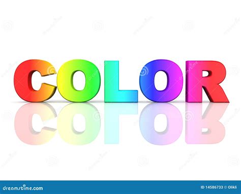 word color  rainbow colors stock illustration illustration