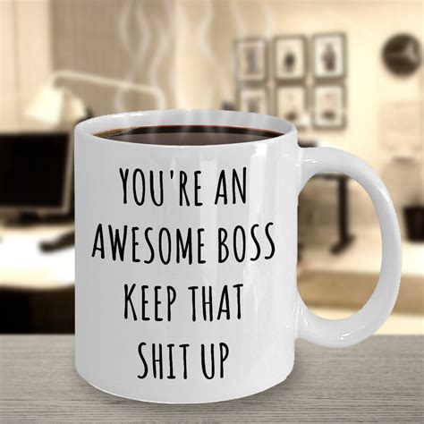 boss  mug funny boss gifts youre  awesome  etsy