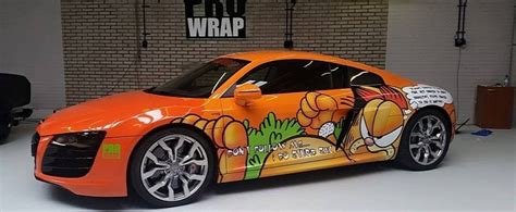 audi   receives garfield wrap  project