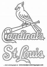 Coloring Cardinals Louis Pages St Mlb Logo Browser Window Print sketch template
