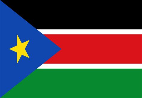 bandera de sudán del sur banderas y soportes
