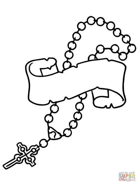 rosary coloring page printable coloring home