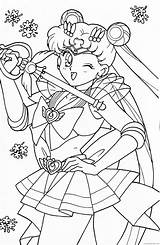 Sailor Moon Coloring Pages Coloring4free Usagi Crystal Related Posts sketch template