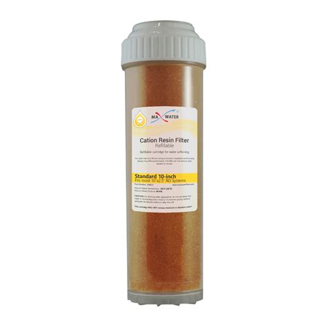 cation resin filter cartridge refillable