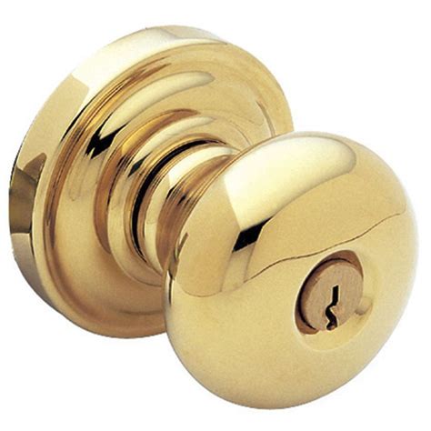 baldwin estate classic lifetime polished brass keyed entry door knob single pack  lowescom