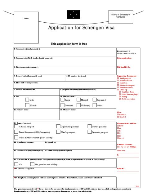 Schengen Visa Print Application Form Pdf Travel Visa Passport