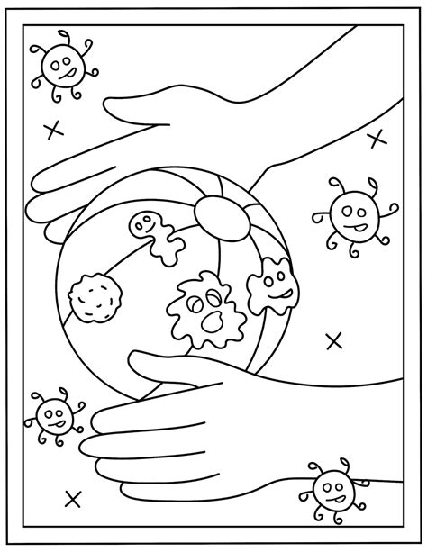 germs printable  coloring pages etsy