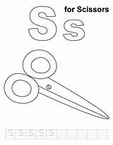 Scissors Coloring Practice Handwriting Letter Alphabet Bestcoloringpages Pages Kids Preschool Worksheets School sketch template