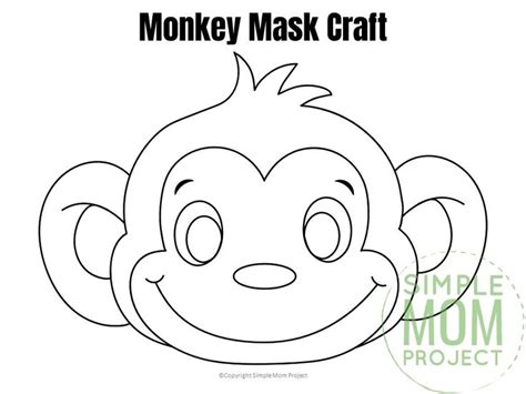 printable monkey mask template monkey mask mask template