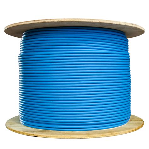 ft shielded blue cat ethernet spool solid bulk