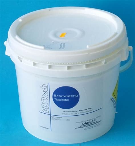 protech brominating tablet  pound lb bucket halogen supply