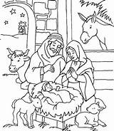 Colorear Mula Buey Navidad Nacimiento Belen sketch template
