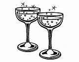 Champagne Glasses Coloring Glass Pages Color Wine Coloringcrew Parties sketch template