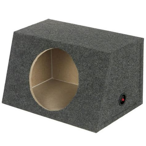 qpower heavy duty sealed front angle single  subwoofer enclosure  box walmartcom