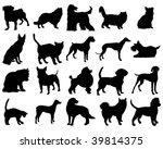 premium dog  cat outline cliparts