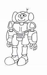 Coloring Robots Kids Pages Color Children sketch template