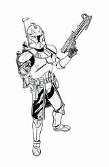 Clone Wars Coloring Star Pages Trooper Rex Captain Commander Troopers Arc Drawing Color Movies Printable Clipart Fox Print Kids Getcolorings sketch template