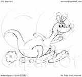 Kangaroo Hopping Outline Coloring Illustration Royalty Clipart Rf Bannykh Alex sketch template
