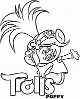 Trolls Coloring Poppy Logo Pages Topcoloringpages Print sketch template