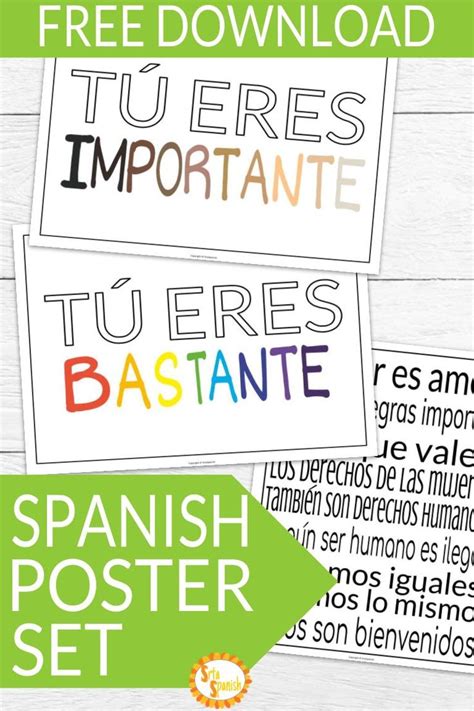 grab this inclusive classroom poster set for your spanish