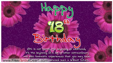 Happy 18th Birthday Card Messages Superb Greeting Cards