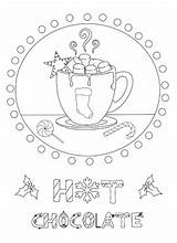 Chocolate Cocoa Cacao Shutterfly Cup sketch template