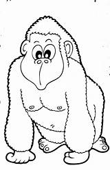 Gorilla Stampare Blogmamma Ausmalbild Ausdrucken Disegnare Giungla Malvorlage Affe Cane Gatto sketch template