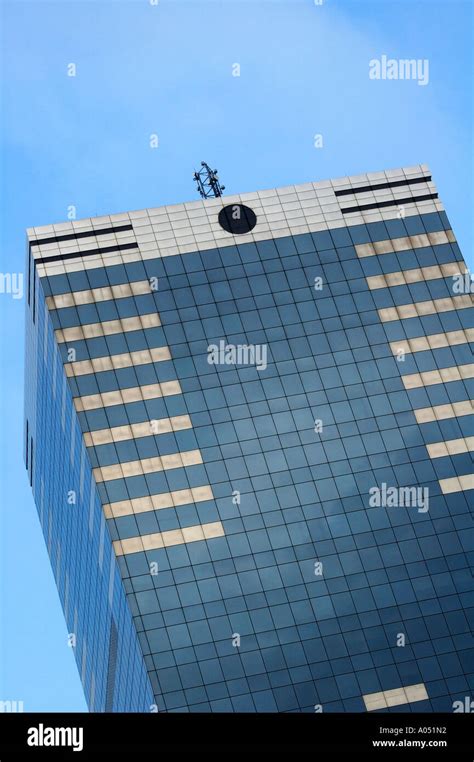 skyscraper office building  brussels belgium  blue sky  eu stock photo alamy