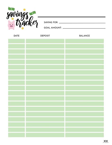 savings trackers   printables printabulls