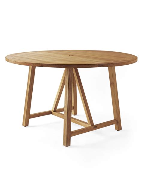 crosby teak outdoor  dining table serena lily