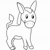 Pages Donkey Coloring Preschool Colouring Printable Animals Kids sketch template