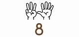 Counting Number Eight Fingers Nine Count Ten Comes Next sketch template