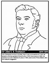 Thompson Minister Prime Canadian Coloring Crayola Pages sketch template