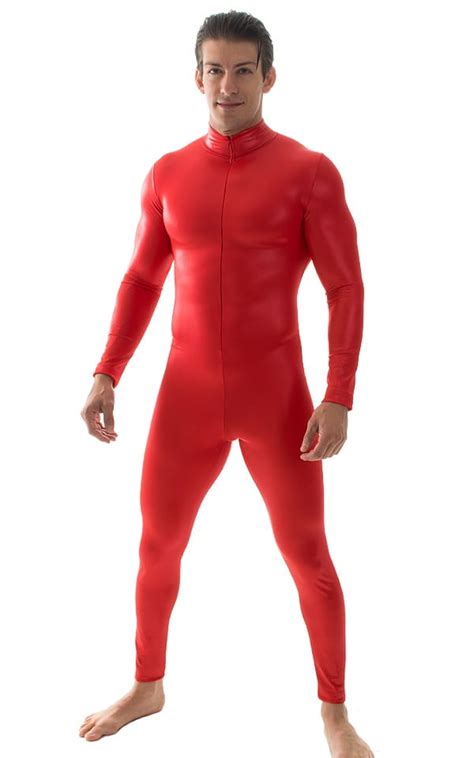 full bodysuit suit  men  wet  red skinzwearcom