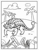 Dinosaurier Ankylosaurus Malvorlage Ausmalbilder Malvorlagen Dino Ausmalen Kinder Saurier Drucken Maske Flugdinosaurier sketch template