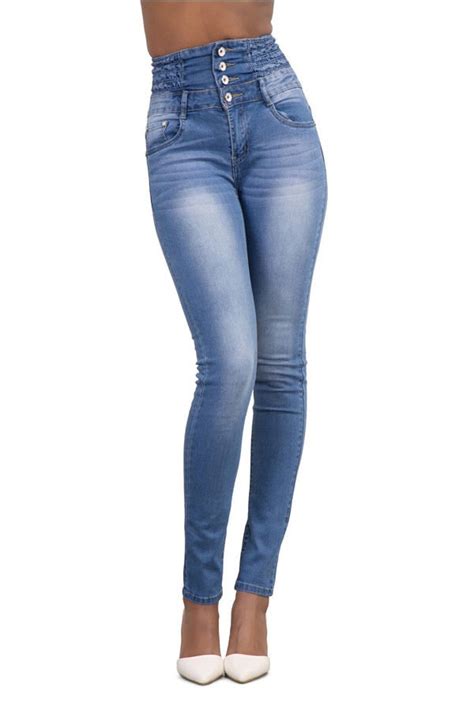 hualong plus size skinny super high waisted jeans online