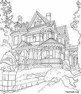 Mansion Favoreads Designlooter Bosque Coloringart Mansiones sketch template