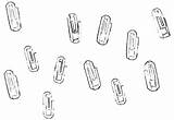 Coloring Paperclips sketch template