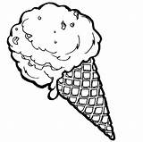Ice Cream Cone Coloring Pages Food Cones Drawing Snow Template Birthday Happy Items Drawings Cookie Printable Kids Mane Gucci Getdrawings sketch template